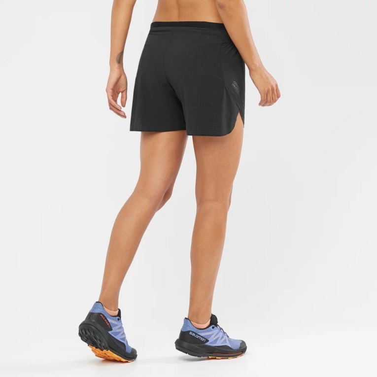 Black Salomon Sense Aero 5'' Women's Running Shorts | IE OA5836